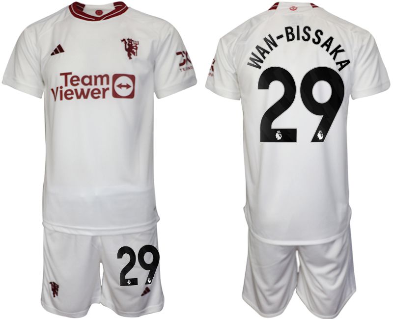 Men 2023-2024 Club Manchester United away white 29 Soccer Jersey